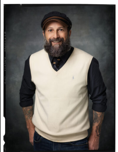 Headshot of man with beard