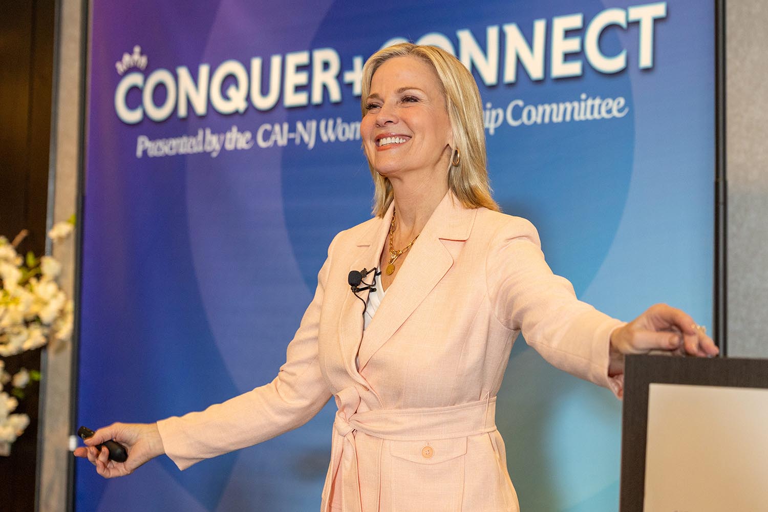 Patricia Stark Speaking on stage