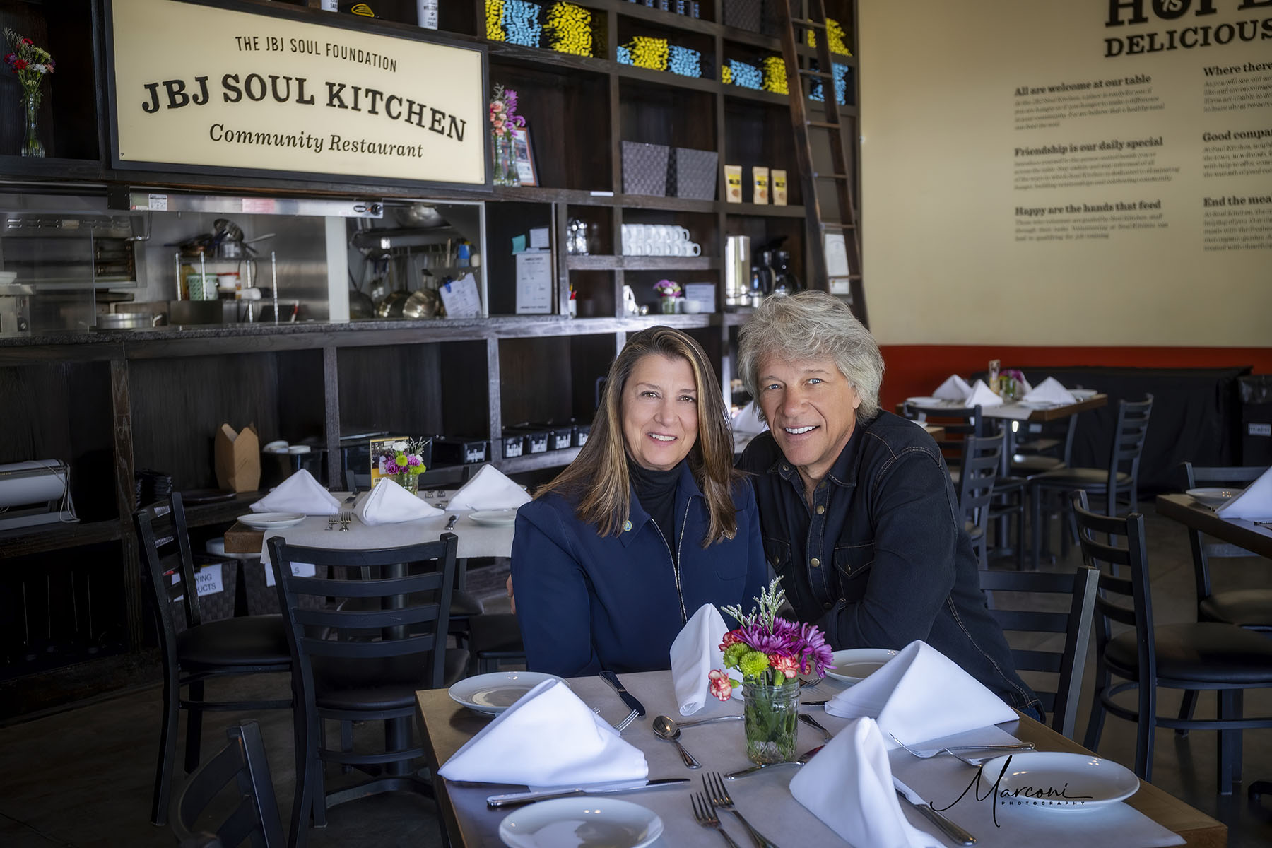 Jon BonJovi and Dorthea At JBJ Soul Kitchen